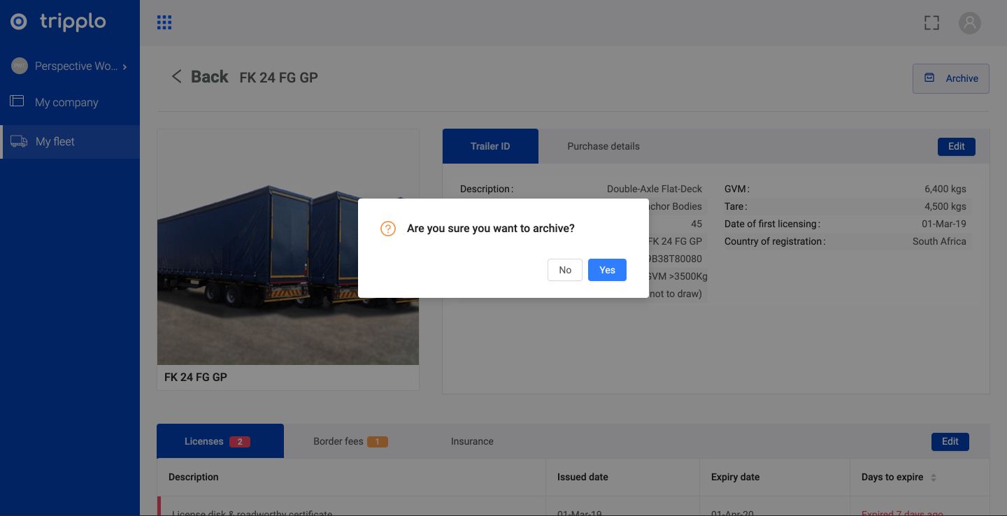 Archive a Trailer Archive a Trailer